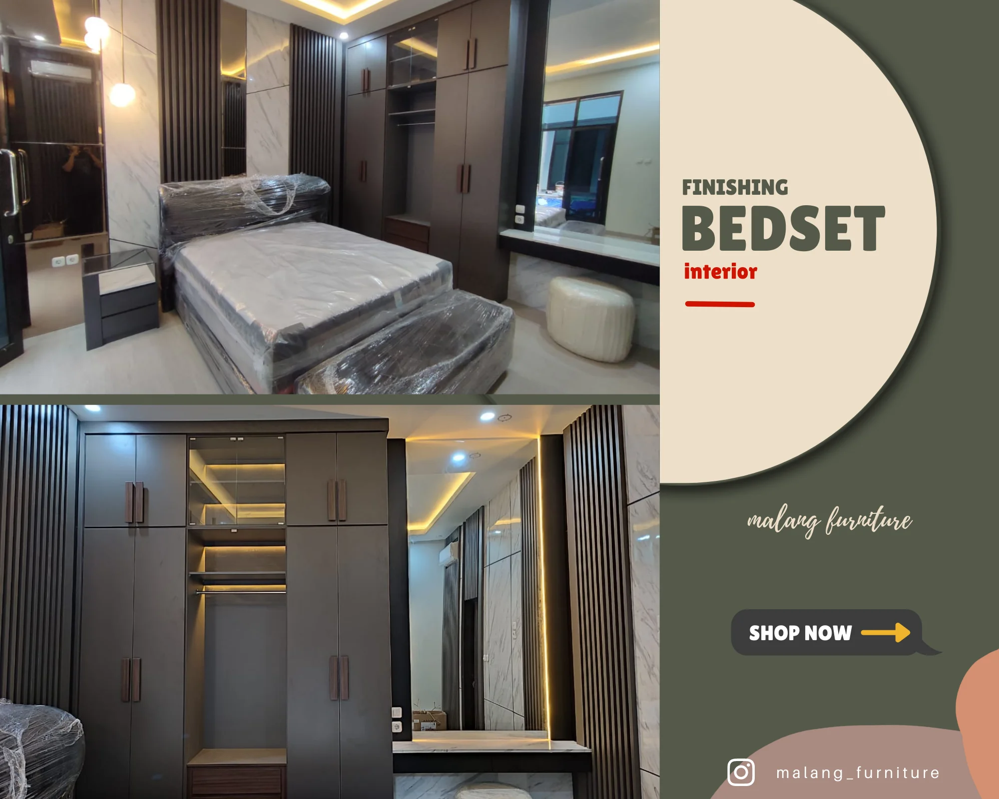 FULL FINISING INTERIOR BED ROOM IBU TITA