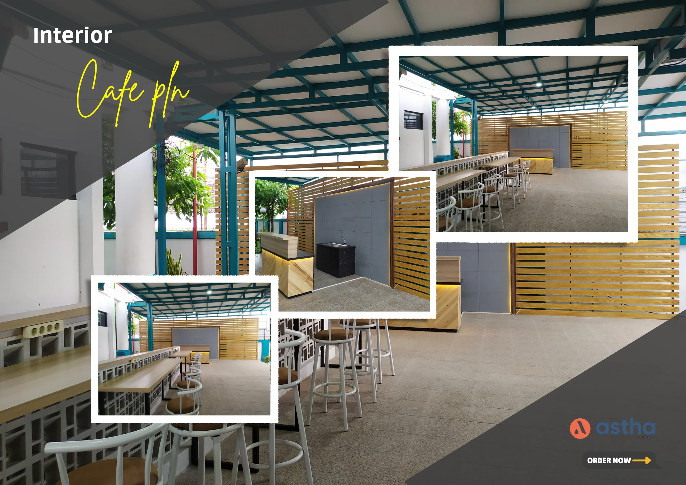 PENGERJAAN AKHIR DARI INTERIOR CAFE KANTOR PLN